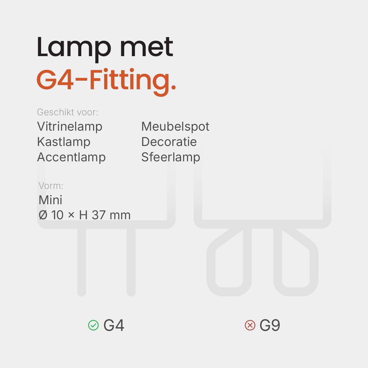 Vito Lighting LED Insteeklamp G4 Helder - 2W 180lm 6400K - Koudwit - Vervangt 18W - 12V - 2 stuks-4