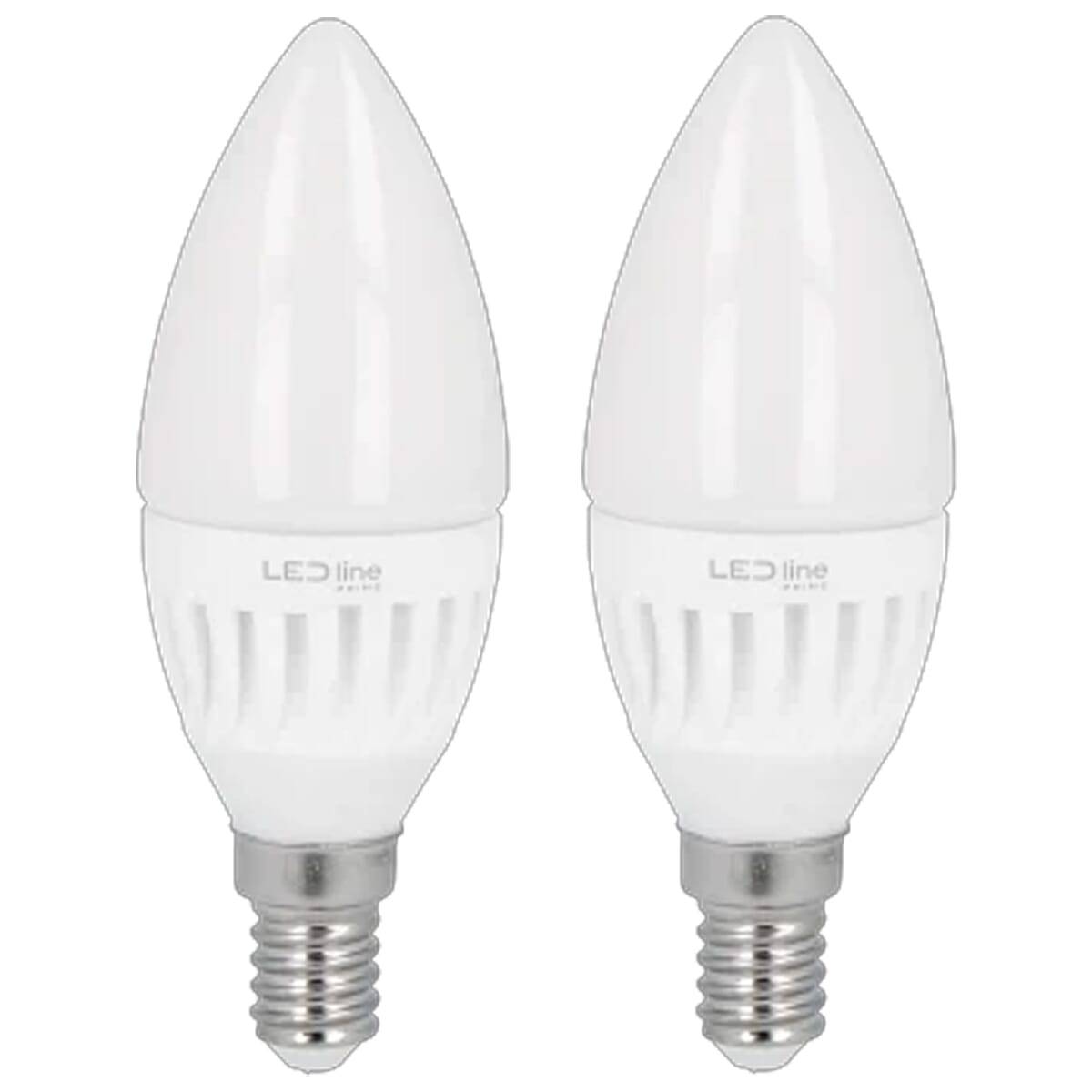 LED Line LED Kaarslamp C35 E14 Mat - 5W 700lm 3000K - Warmwit - Vervangt 35W - 2 stuks-0