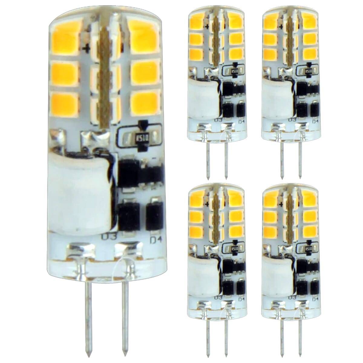 LED Line LED Insteeklamp G4 Helder - 3W 240lm 3000K - Warmwit - Vervangt 27W - 12V - 5 stuks-0