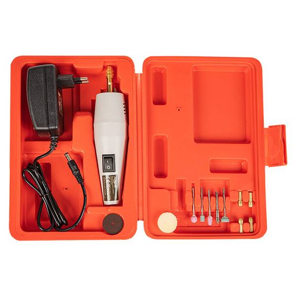 EXTREME Mini Boor- en Slijpmachine - 12VDC 800mA - 12000 RPM - Inclusief Voeding & Accessoires in Koffer