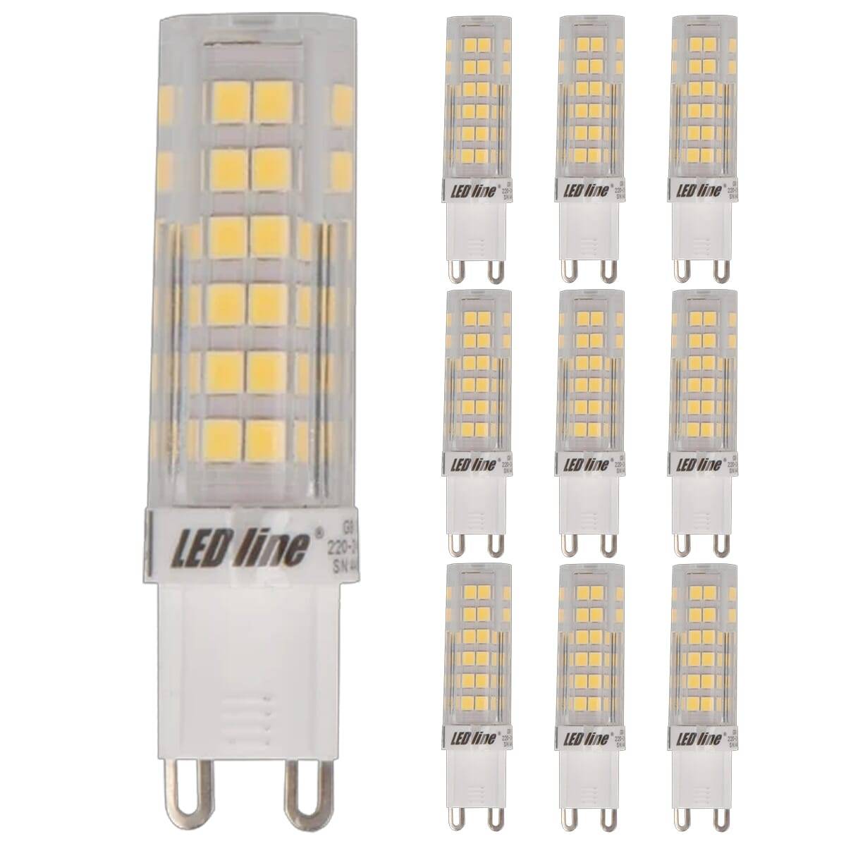 LED Line LED Insteeklamp G9 Helder - 6W 550lm 6000K - Koudwit - Vervangt 60W - 10 stuks-0