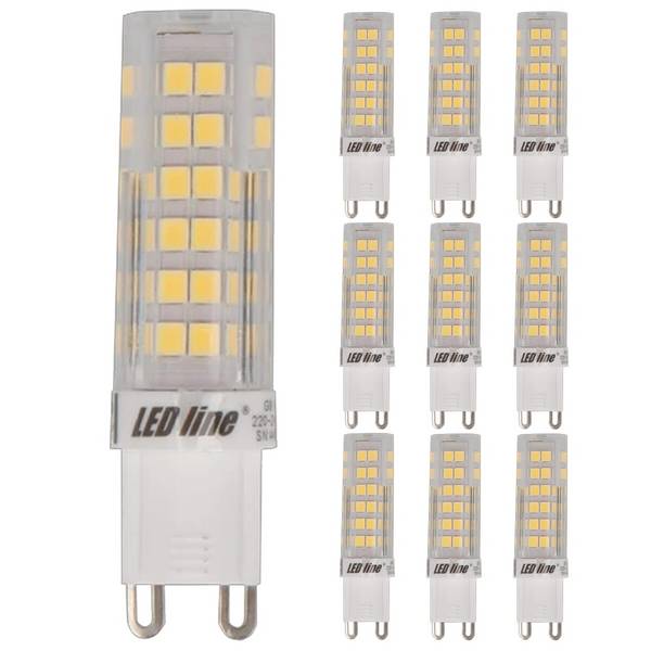 LED Line LED Insteeklamp G9 Helder - 6W 550lm 6000K - Koudwit - Vervangt 60W - 10 stuks