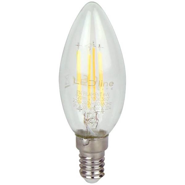 LED Line LED Kaarslamp C35 E14 Helder - 6W 720lm 2700K - Warmwit - Vervangt 60W