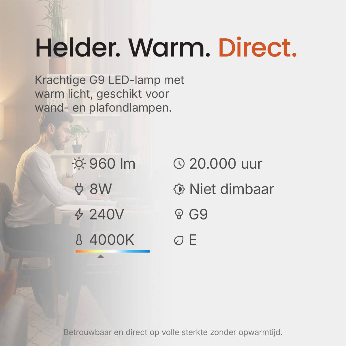 Vito Lighting LED Insteeklamp G9 Helder - 8W 960lm 4000K - Neutraalwit - Vervangt 67W - 5 stuks-4