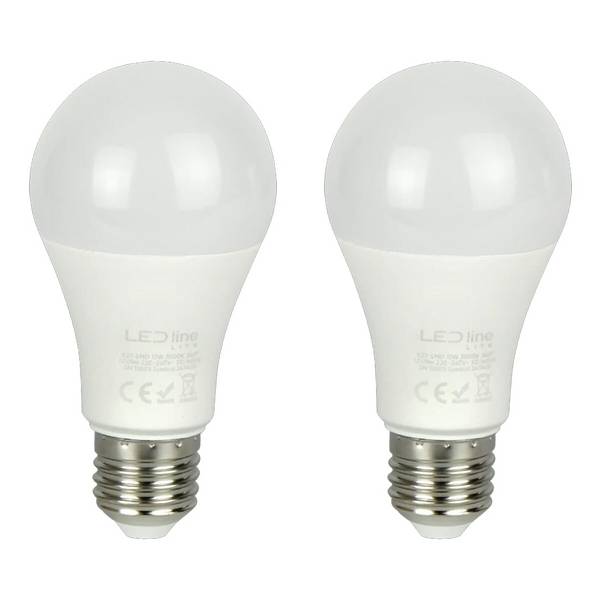 LED Line LED Peerlamp A60 E27 Mat - 12W 1212lm 3000K - Warmwit - Vervangt 100W - 2 stuks