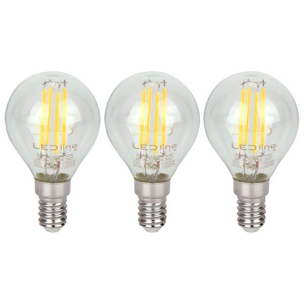 LED Line LED Kogellamp P45 E14 Helder - 4W 480lm 2700K - Warmwit - Vervangt 35W - 3 stuks