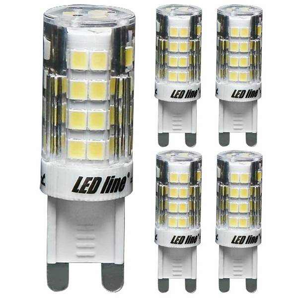 LED Line LED Insteeklamp G9 Helder - 4W 350lm 6000K - Koudwit - Vervangt 35W - 5 stuks