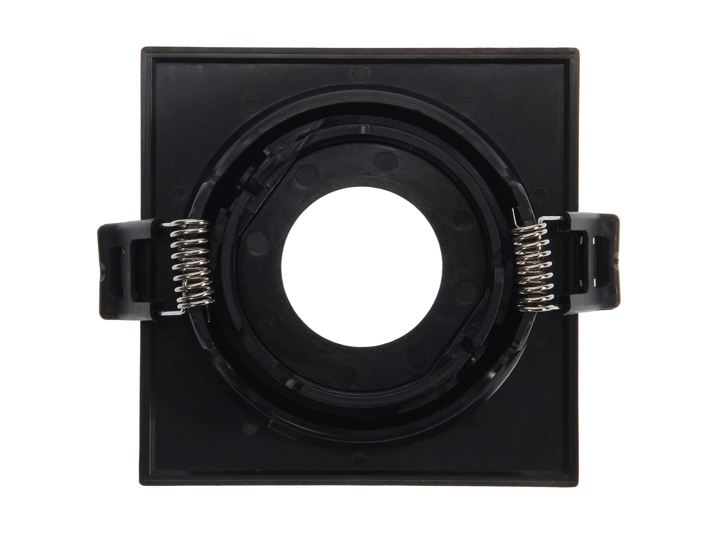 VITO Riko-SR - Vierkante Verstelbare Inbouwspot GU10 fitting - 75mm - Zwart - Draaibare Plafondspot-3