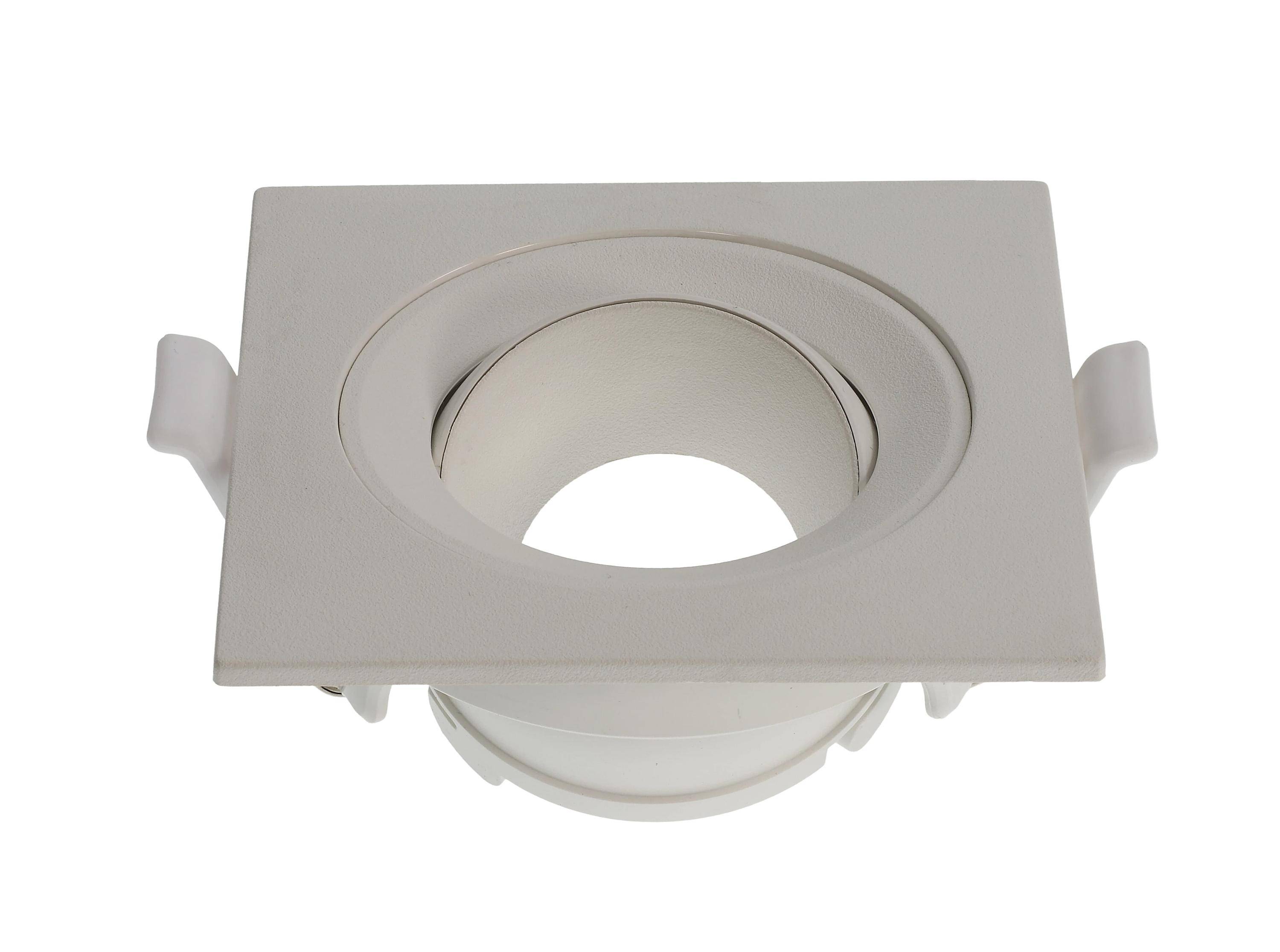 VITO Riko-SR - Vierkante Verstelbare Inbouwspot GU10 fitting - 75mm - Wit - Plafondspot met draaibare lamp-0