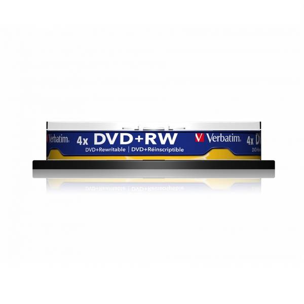 Verbatim DVD+RW discs op spindel - 4-speed - 4,7 GB / 10 stuks
