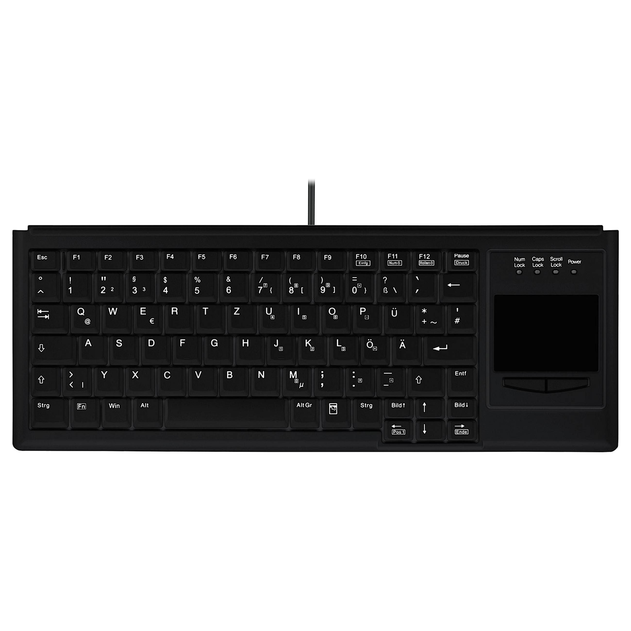 Tast Active Key AK-4400 - Ultraflache Touchpad Toetsenbord - USB - Zwart (DE)-0