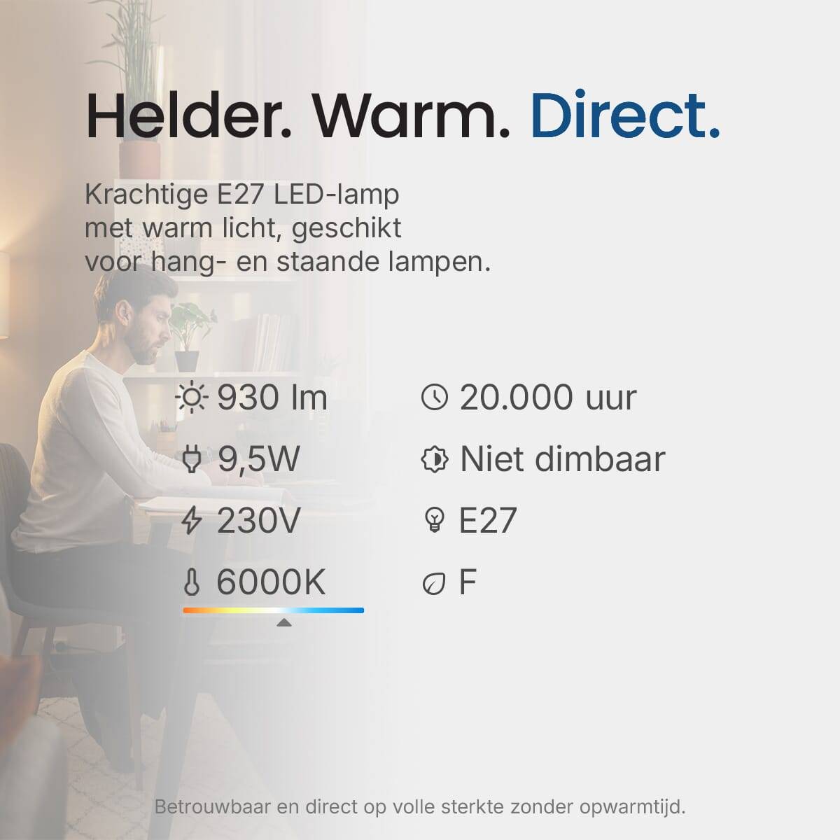 Bemko LED Peerlamp A60 E27 Helder - 9.5W 1055lm 6500K - Koudwit - Vervangt 75W - 10 stuks-2