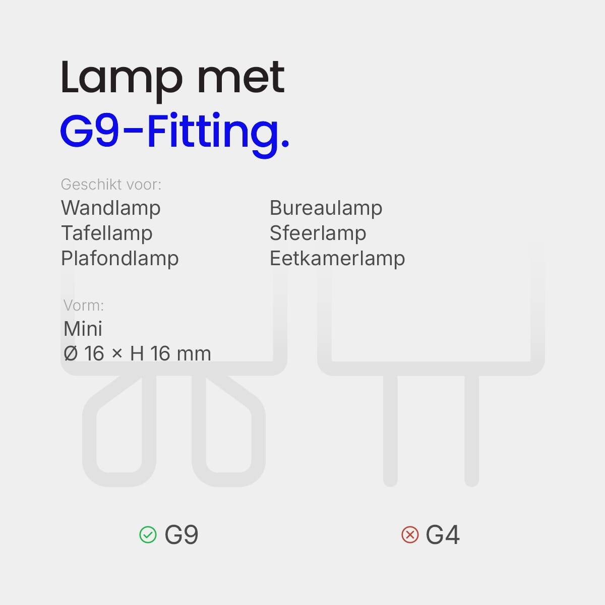 Asalite LED Insteeklamp G9 Helder - 3W 360lm 3000K - Warmwit - Vervangt 32W - 3 stuks-3