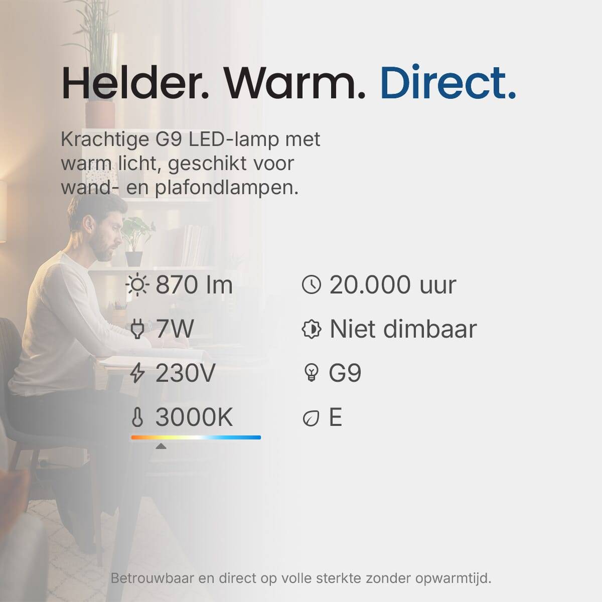 Bemko LED Insteeklamp G9 Helder - 7W 470lm 3000K - Warmwit - Vervangt 70W - 5 stuks-2