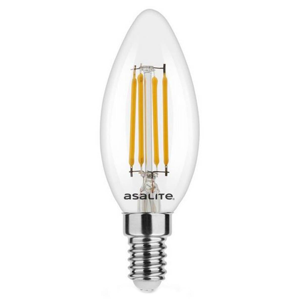 Asalite LED Kaarslamp C35 E14 Helder - 4W 400lm 4000K - Neutraalwit - Vervangt 35W-0