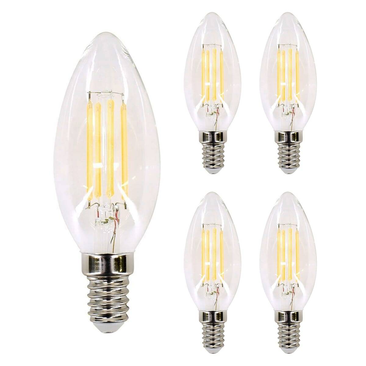 Bemko LED Kaarslamp C35 E14 Helder - 6W 760lm 4000K - Neutraalwit - Vervangt 60W - 5 stuks-0