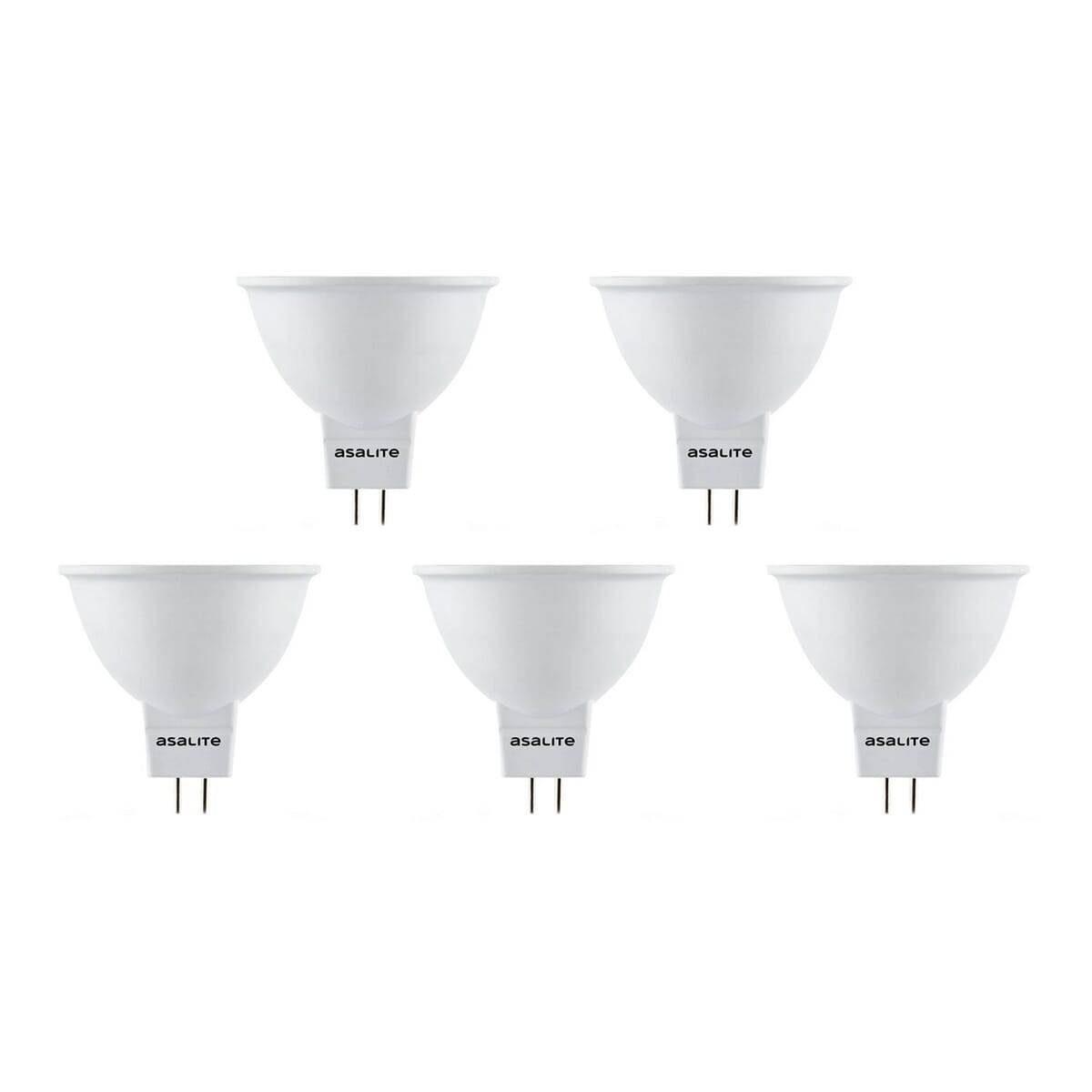 Asalite LED Spot MR16 GU5.3 Helder - 5W 400lm 3000K - Warmwit - Vervangt 39W - 12V - 5 stuks-0