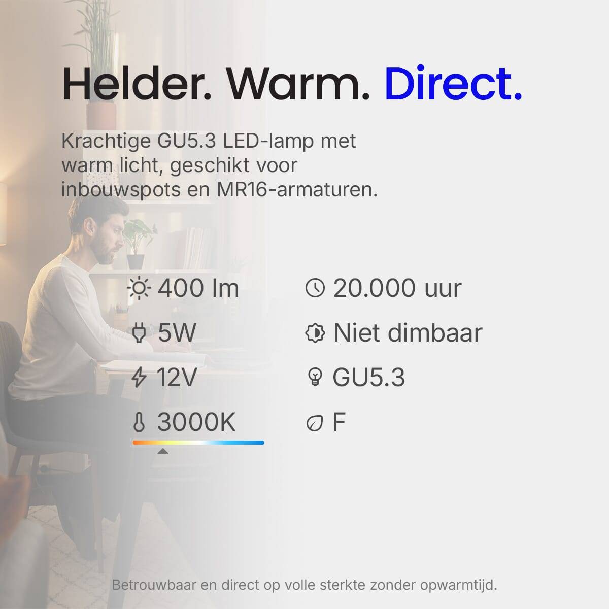 Asalite LED Spot MR16 GU5.3 Helder - 5W 400lm 3000K - Warmwit - Vervangt 39W - 12V - 5 stuks-2