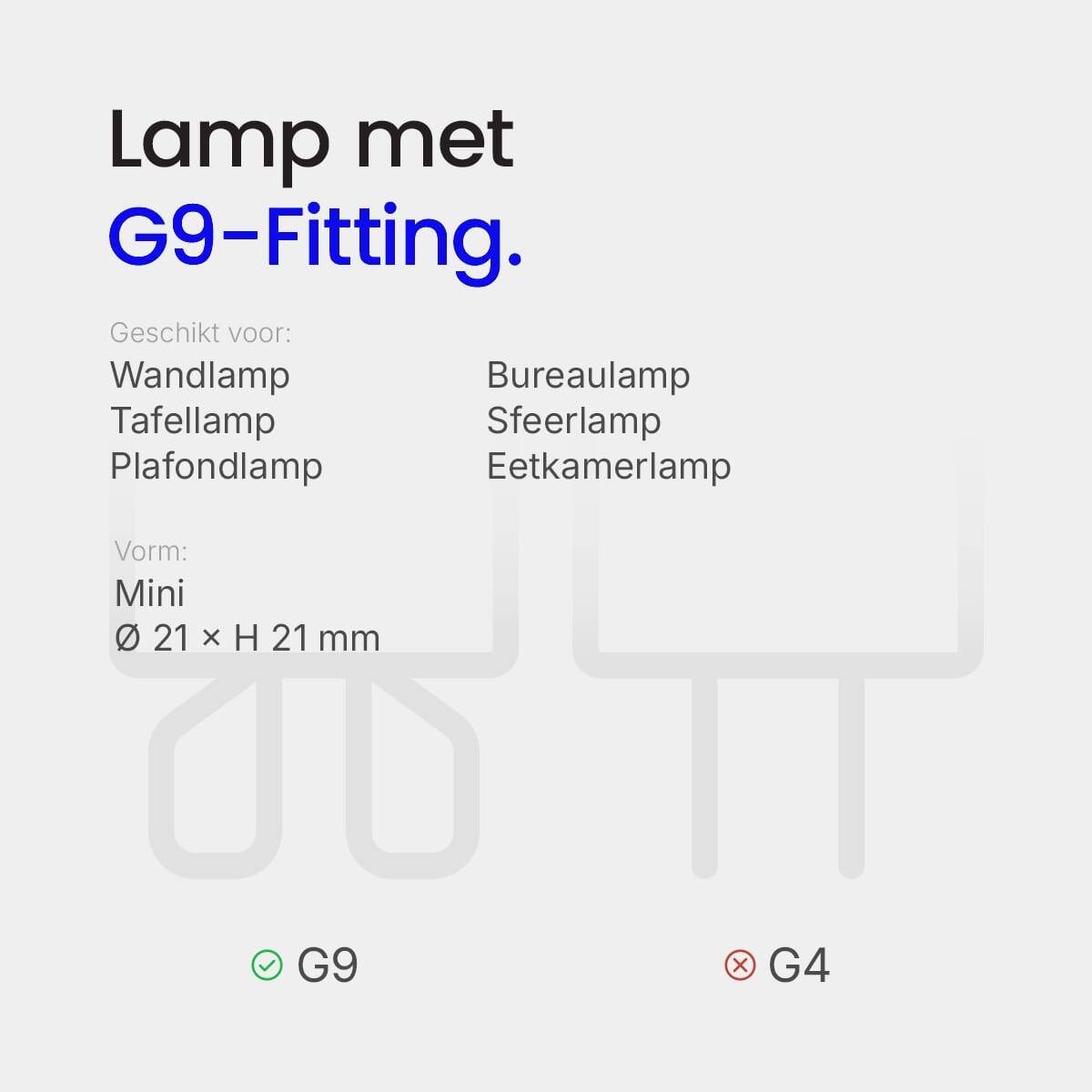 Asalite LED Insteeklamp G9 Helder - 6W 600lm 3000K - Warmwit - Vervangt 50W-3