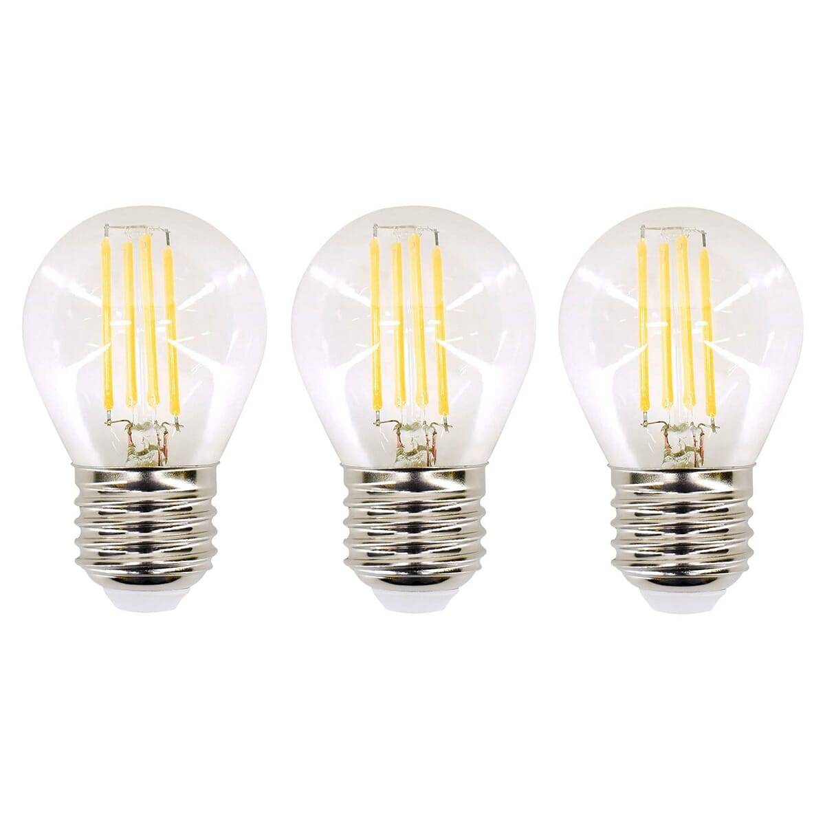 Bemko LED Kogellamp P45 E27 Helder - 6W 760lm 2700K - Extra Warmwit - Vervangt 60W - 3 stuks-0