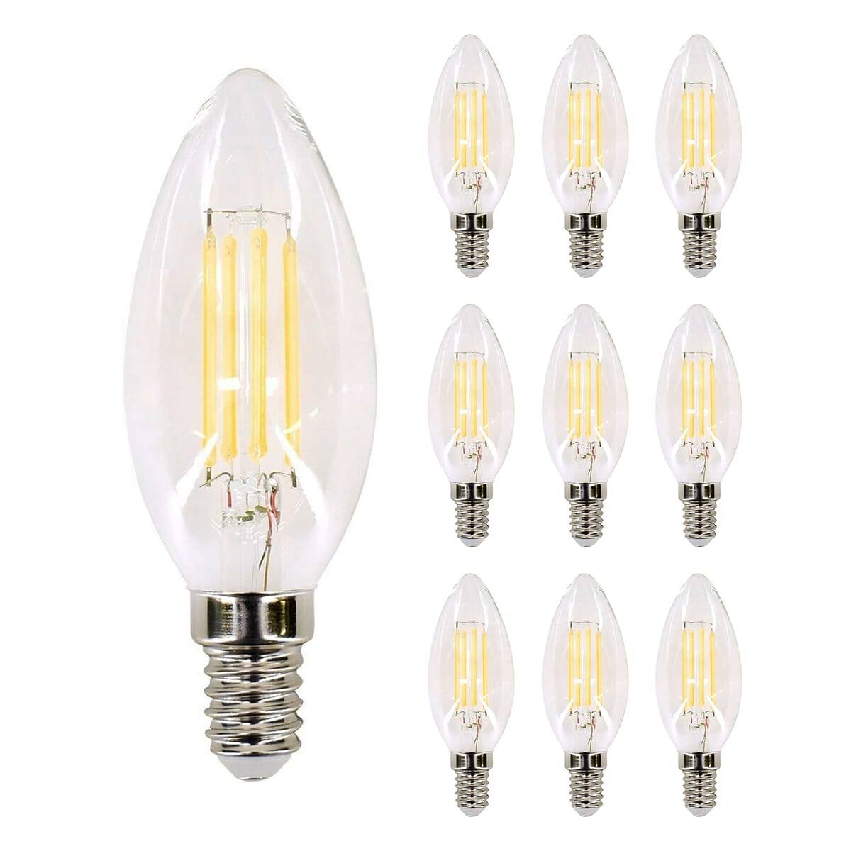 Bemko LED Kaarslamp C35 E14 Helder - 6W 760lm 4000K - Neutraalwit - Vervangt 60W - 10 stuks-0