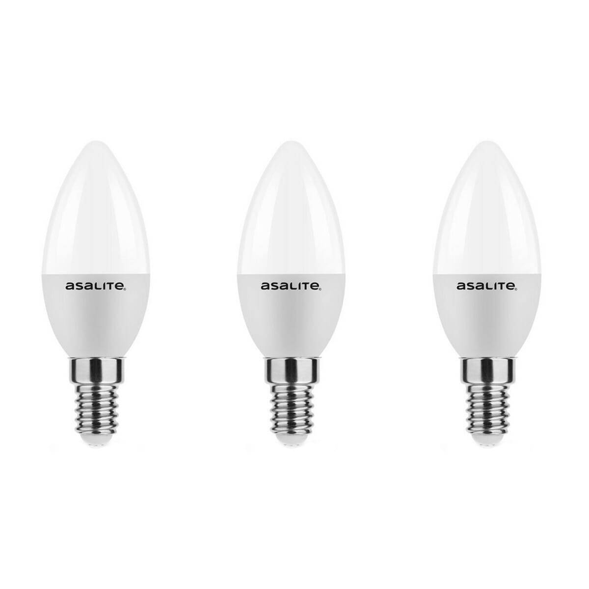 Asalite LED Kaarslamp C35 E14 Mat - 9W 810lm 3000K - Warmwit - Vervangt 30W - 3 stuks-0