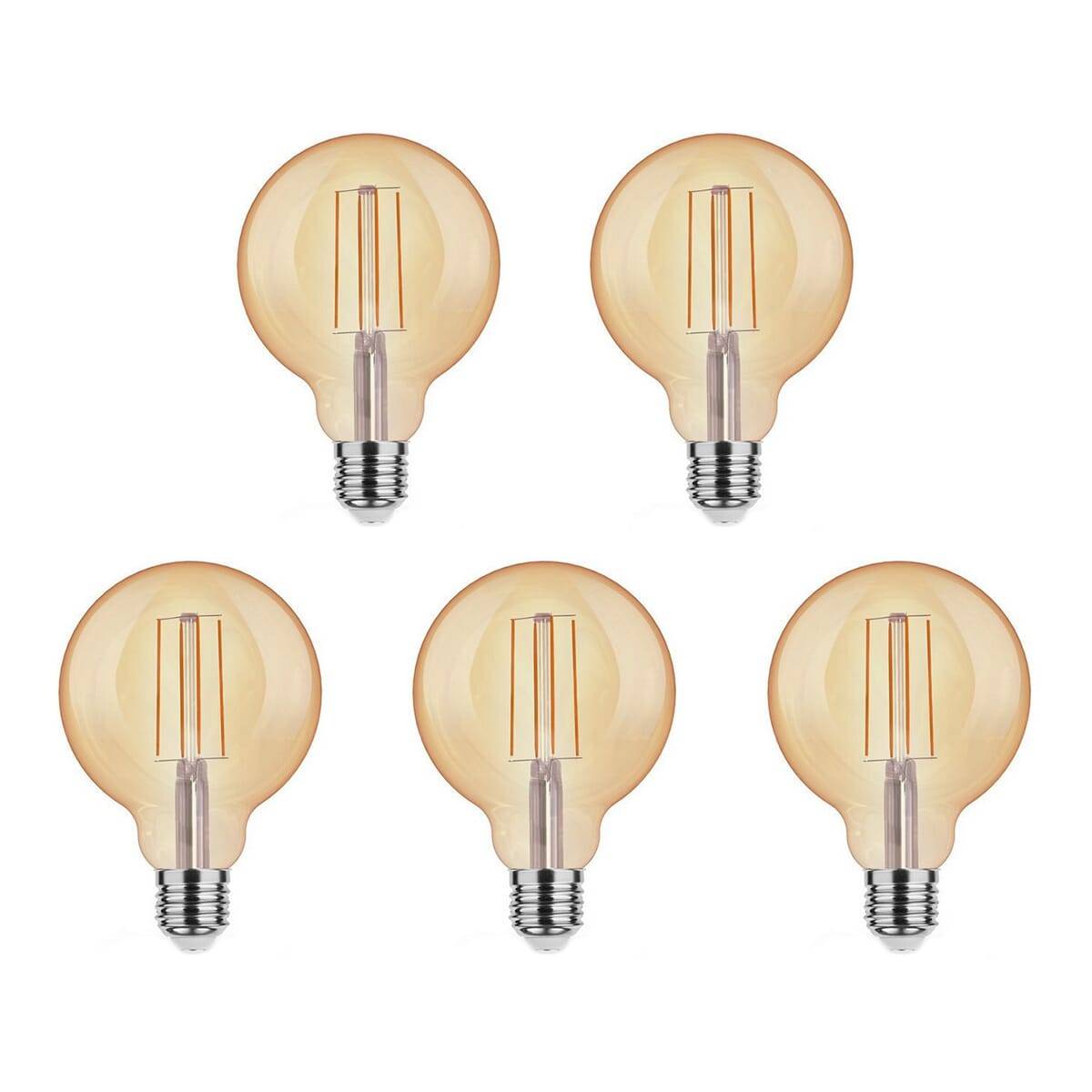 Asalite LED Globelamp G80 E27 Amber - 18W 2000lm 3000K - Warmwit - Vervangt 105W - 5 stuks-0