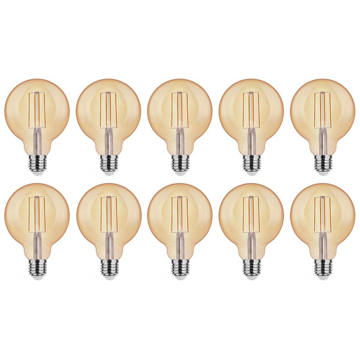 Asalite LED Globelamp G80 E27 Amber - 18W 2000lm 3000K - Warmwit - Vervangt 105W - 10 stuks-0