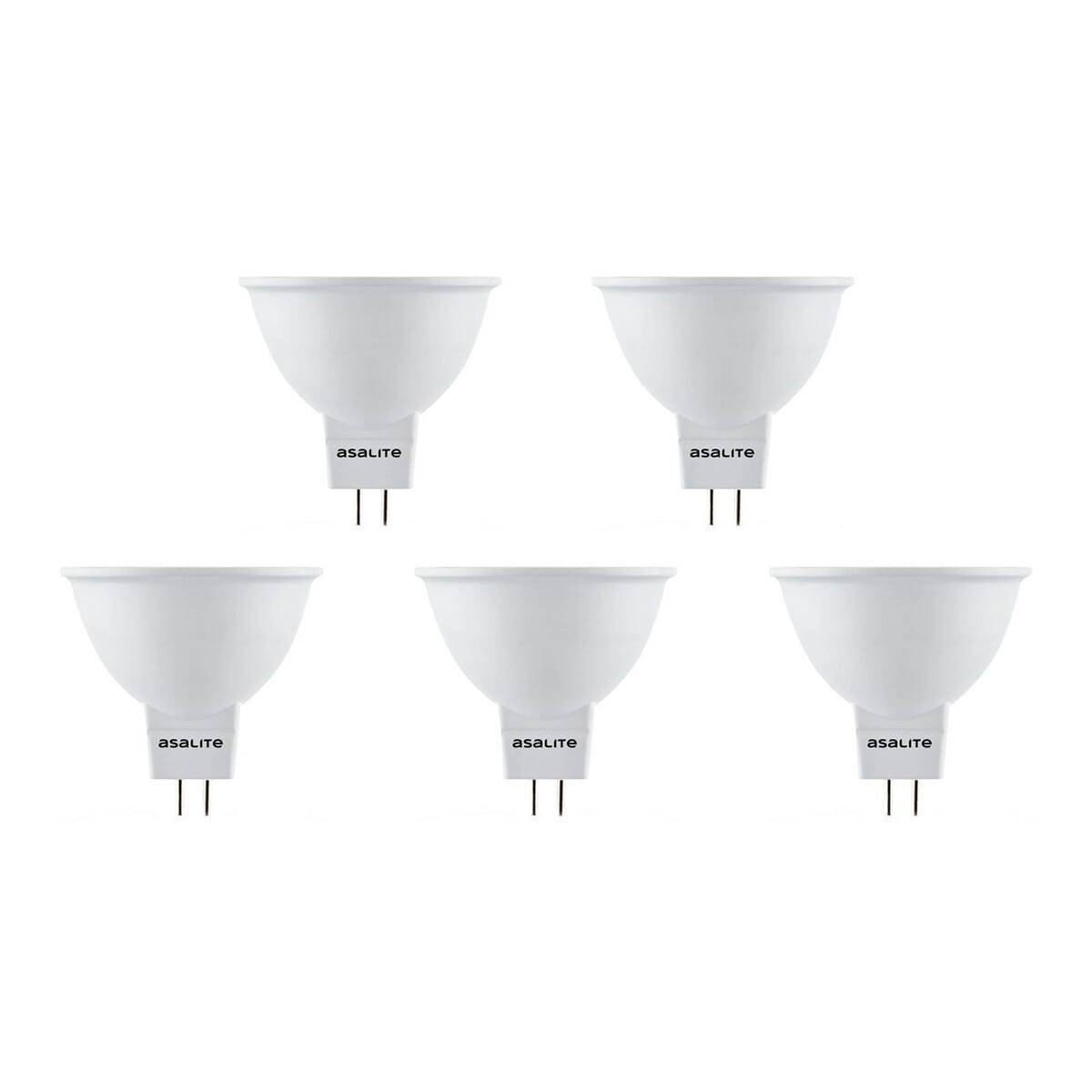 Asalite LED Spot MR16 GU5.3 Helder - 5W 400lm 4000K - Neutraalwit - Vervangt 39W - 12V - 5 stuks-0