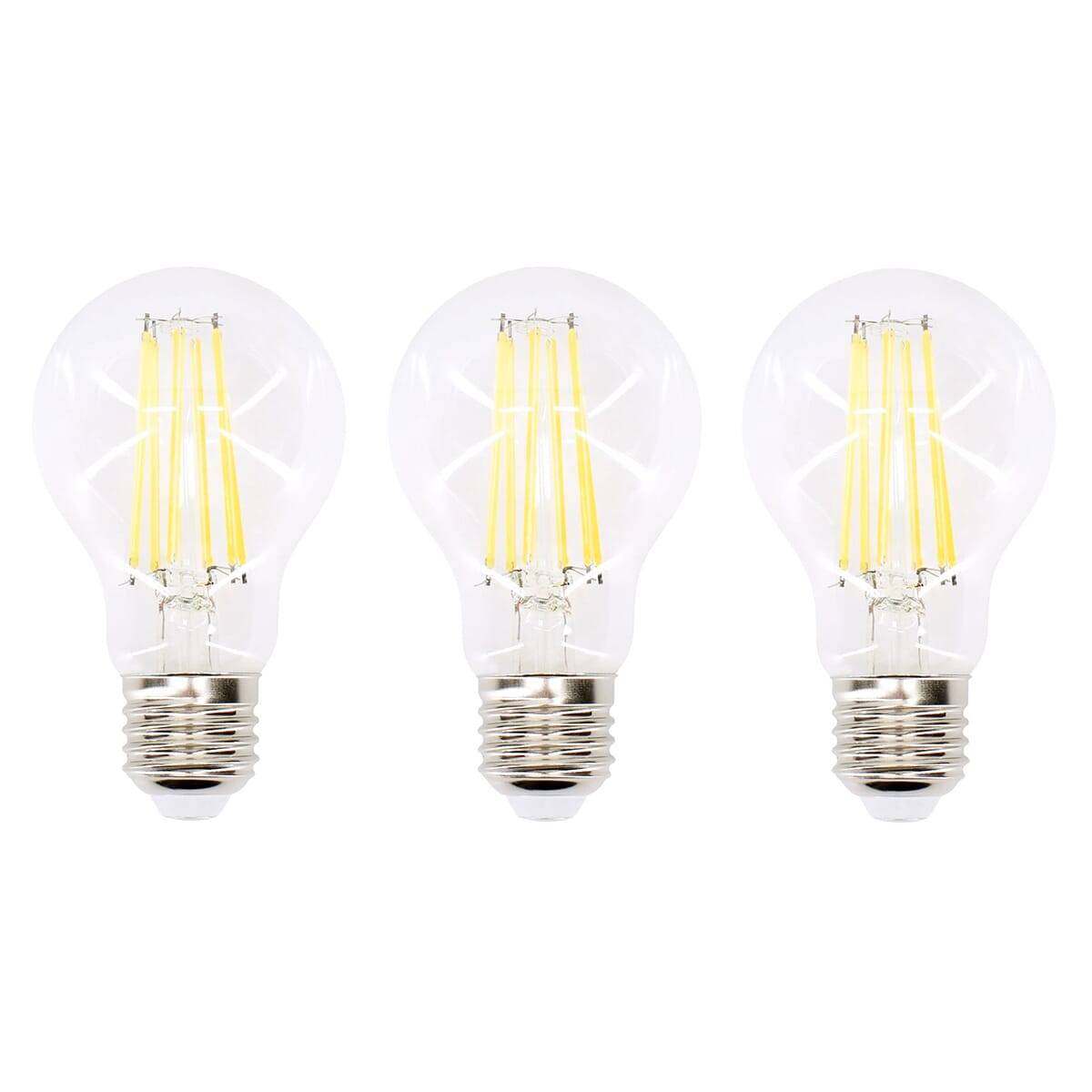 Bemko LED Peerlamp A60 E27 Helder - 12W 440lm 2700K - Extra Warmwit - Vervangt 100W - 3 stuks-0