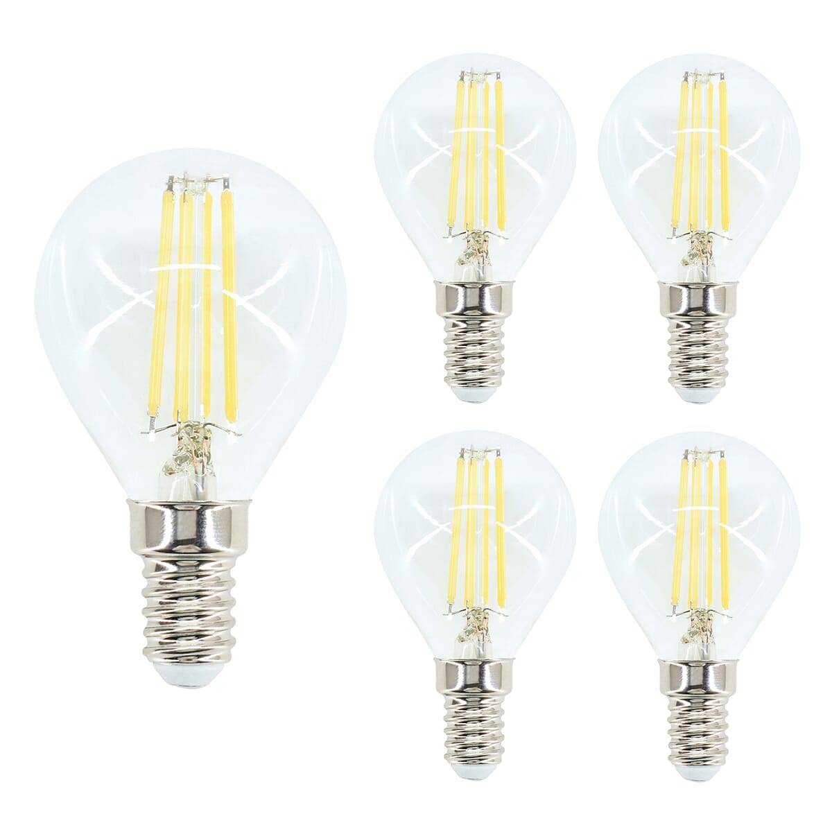 Bemko LED Kogellamp P45 E14 Helder - 6W 1055lm 2700K - Extra Warmwit - Vervangt 60W - 5 stuks-0