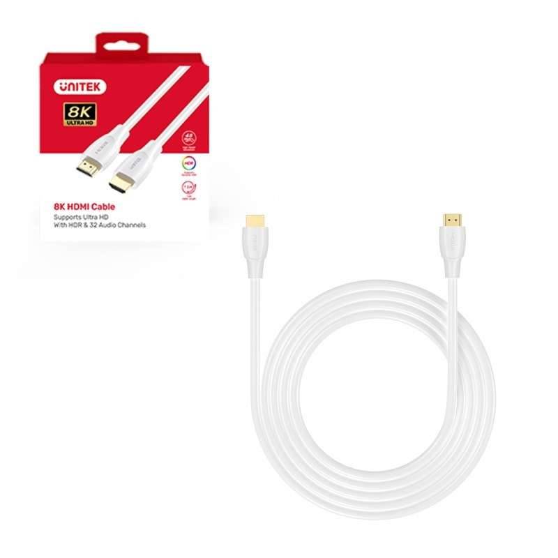 UTK UNITEK HDMI 2.1 8K HDR-kabel wit 2 m-0