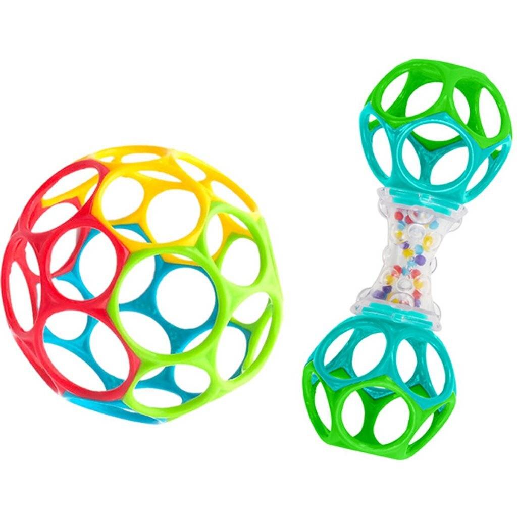 Oball Cadeauset - Kleurrijke Rammelaars voor Baby's-0