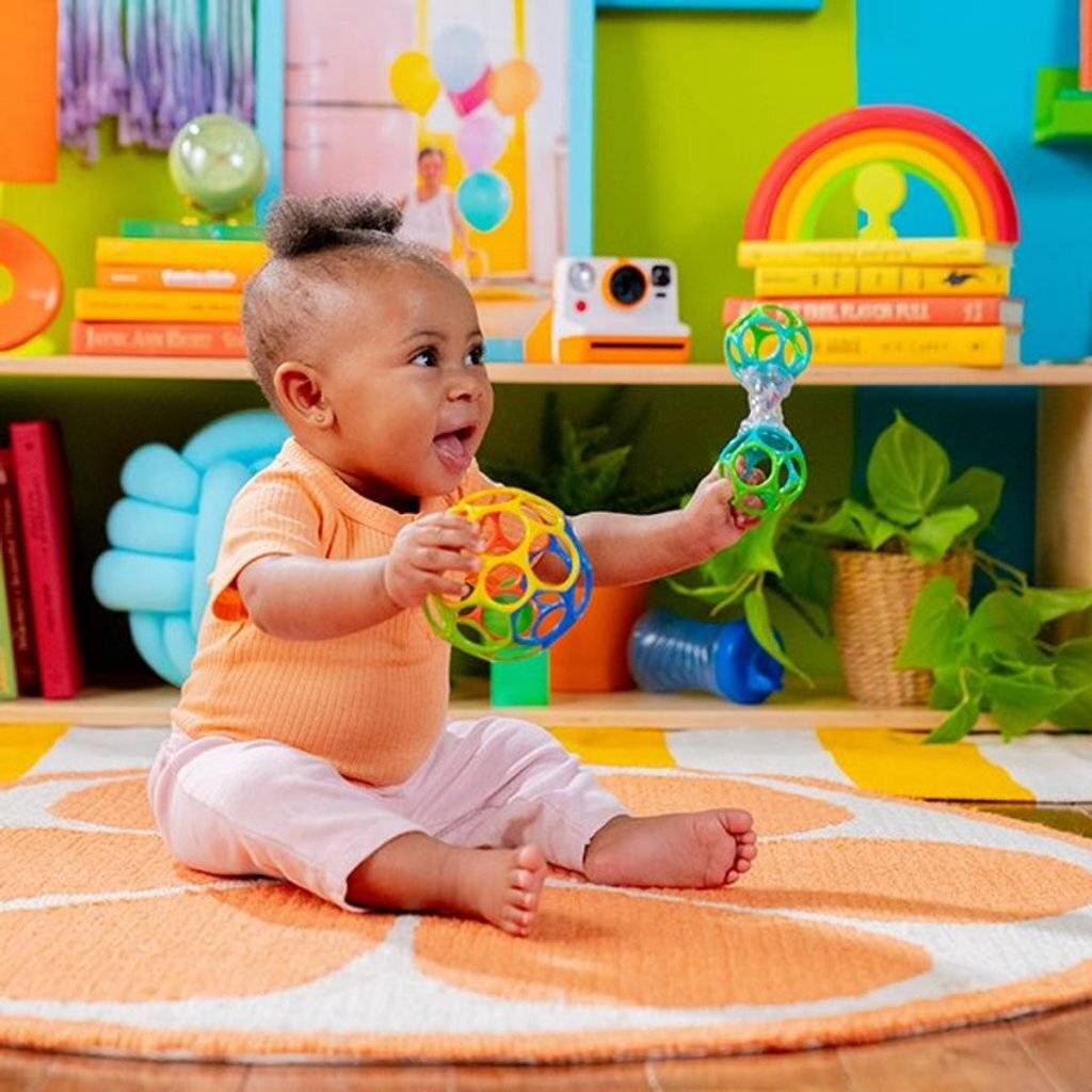 Oball Cadeauset - Kleurrijke Rammelaars voor Baby's-1