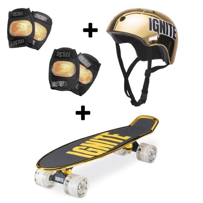 Verlicht Skateboard Set met Verstelbare Helm en Beschermende Uitrusting-0