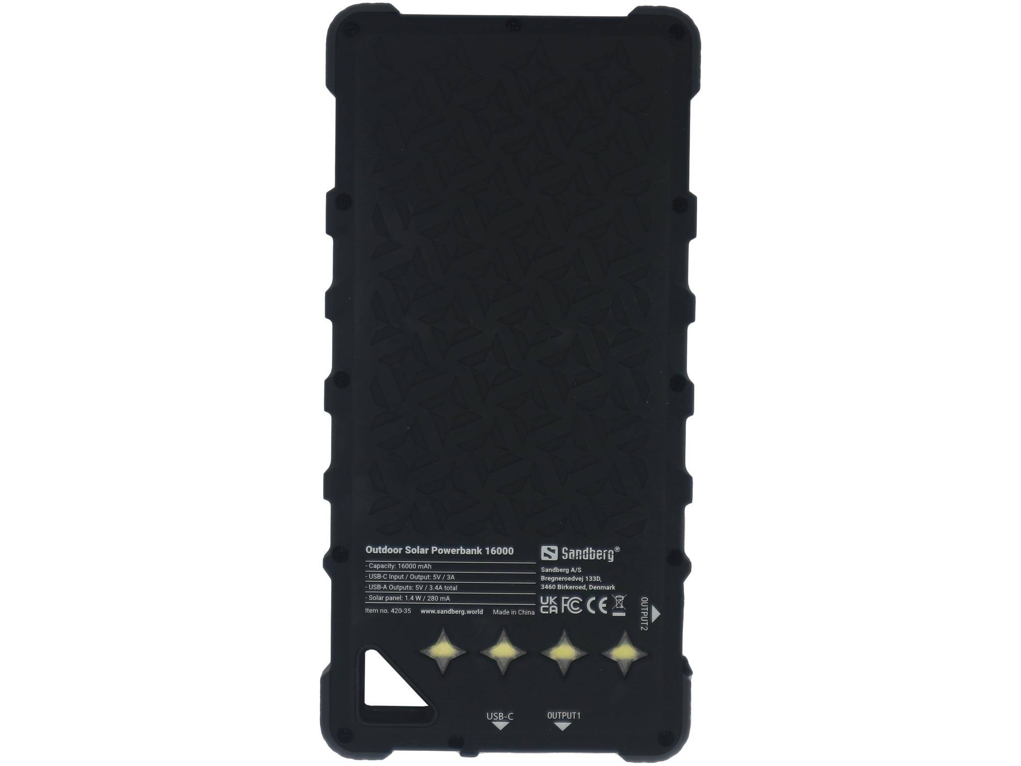 Sandberg Outdoor Solar Powerbank 16000 mAh 2 apparaten tegelij opladen-3