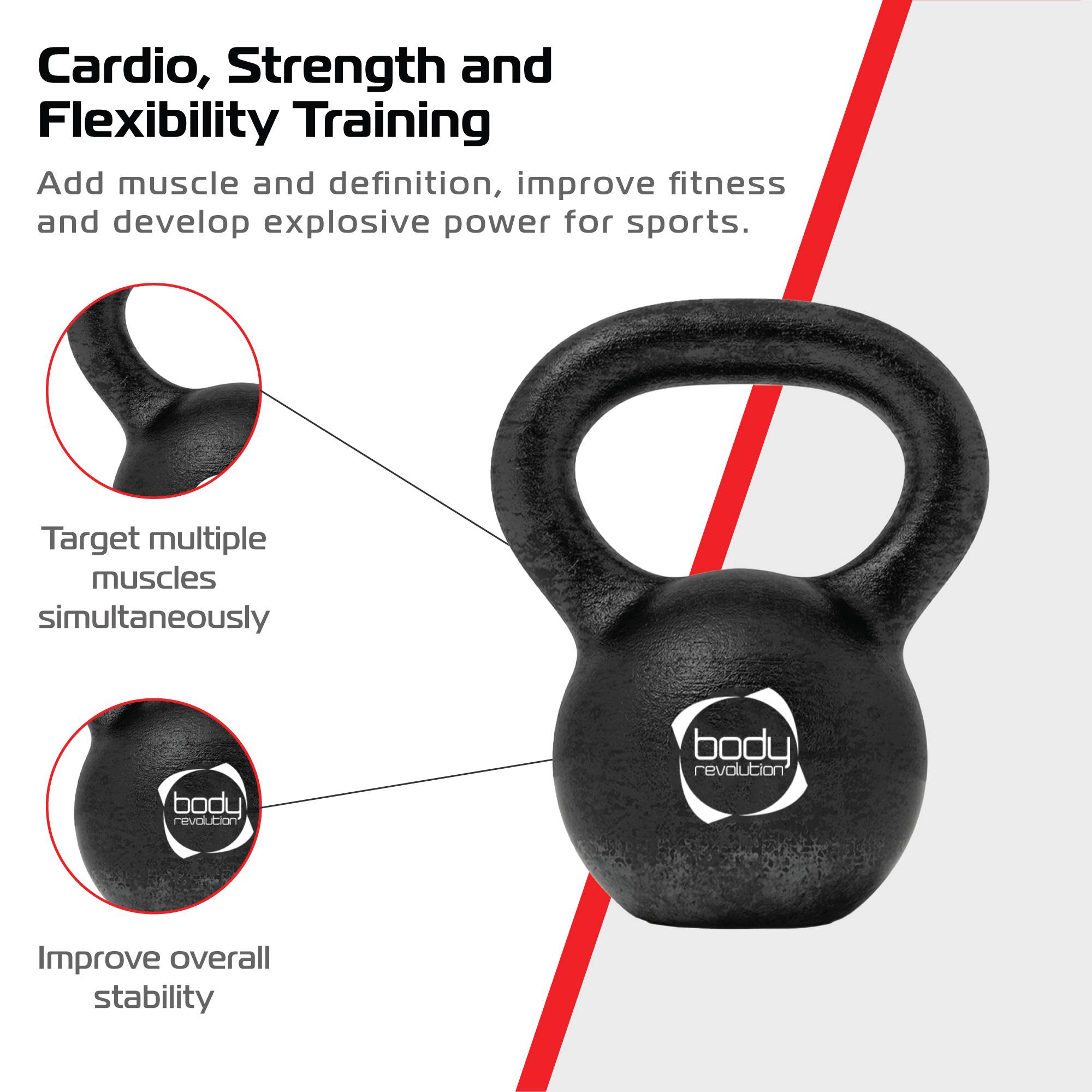 Kettlebell van gietijzer 10 kg-2
