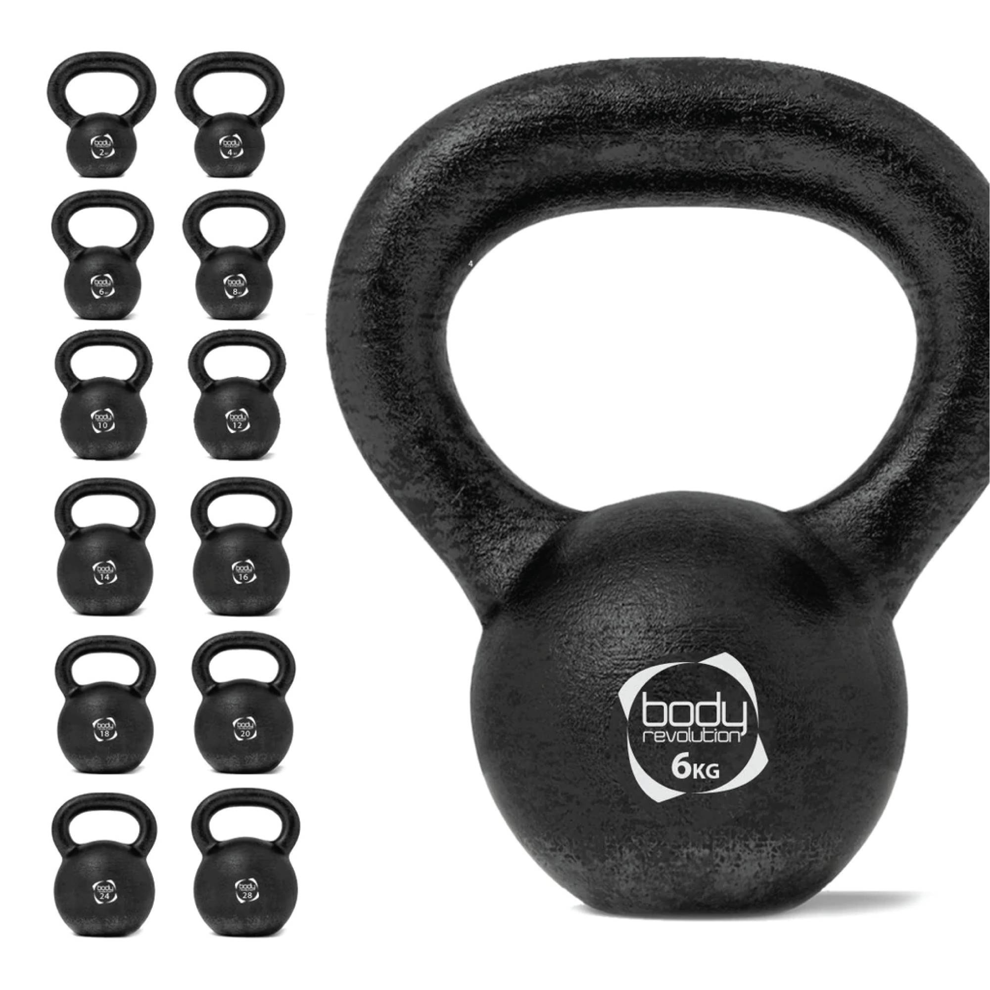 Kettlebell van gietijzer 6 kg-0