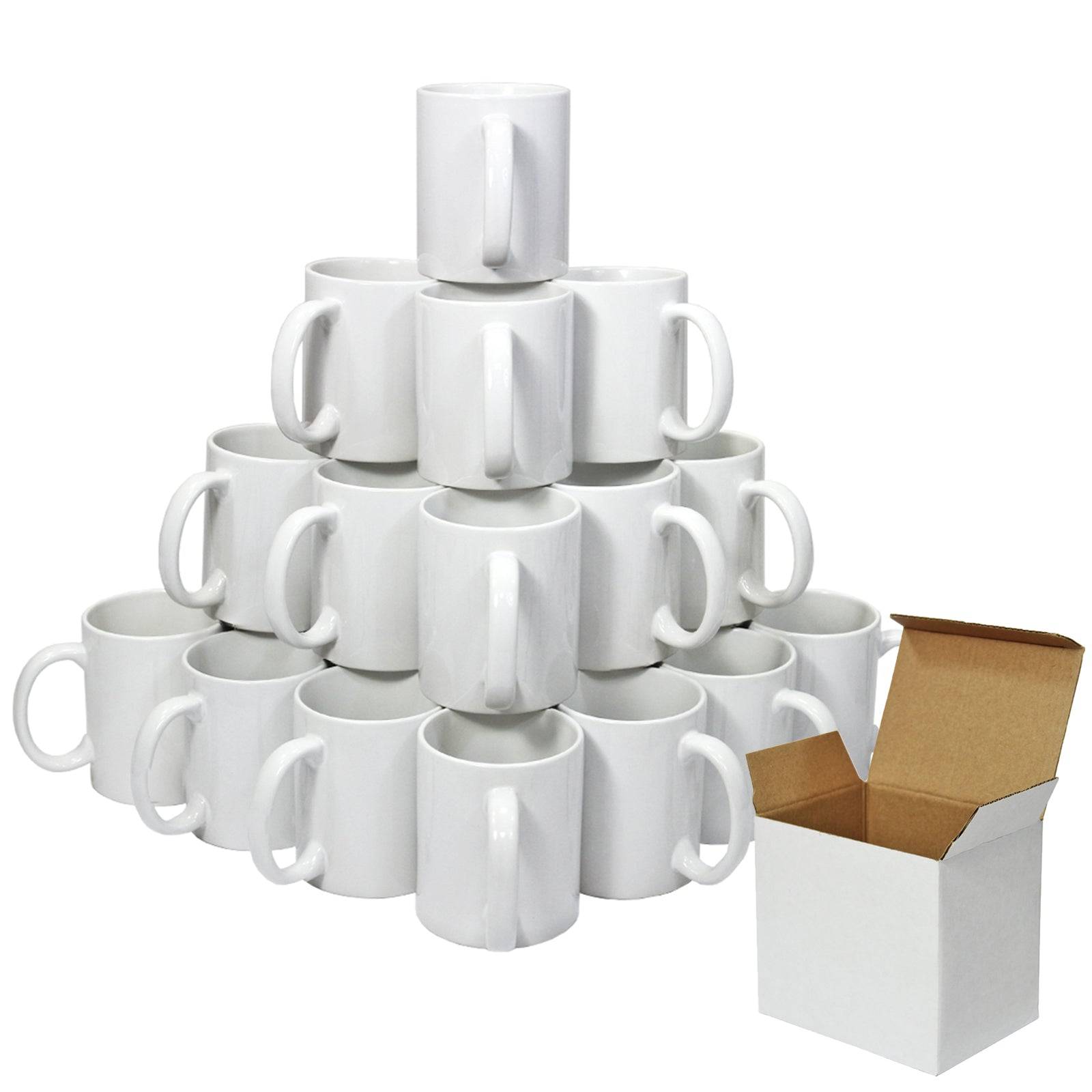 36 Witte Sublimatie Mokken met blanco doosjes-0