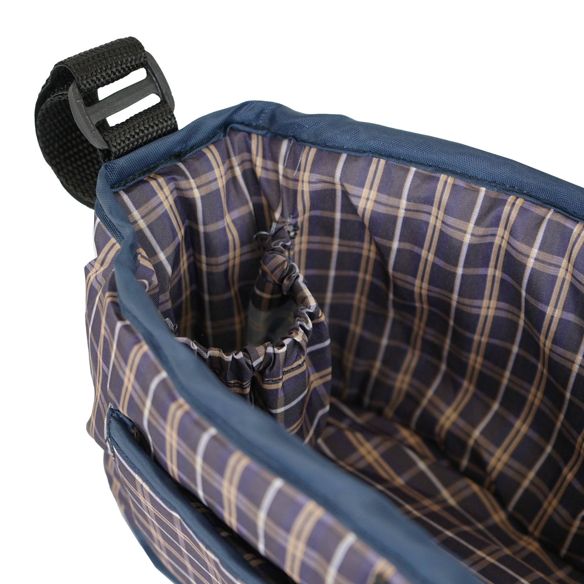 Organizer Tas voor Hondenbuggy - Ruitblauw-3