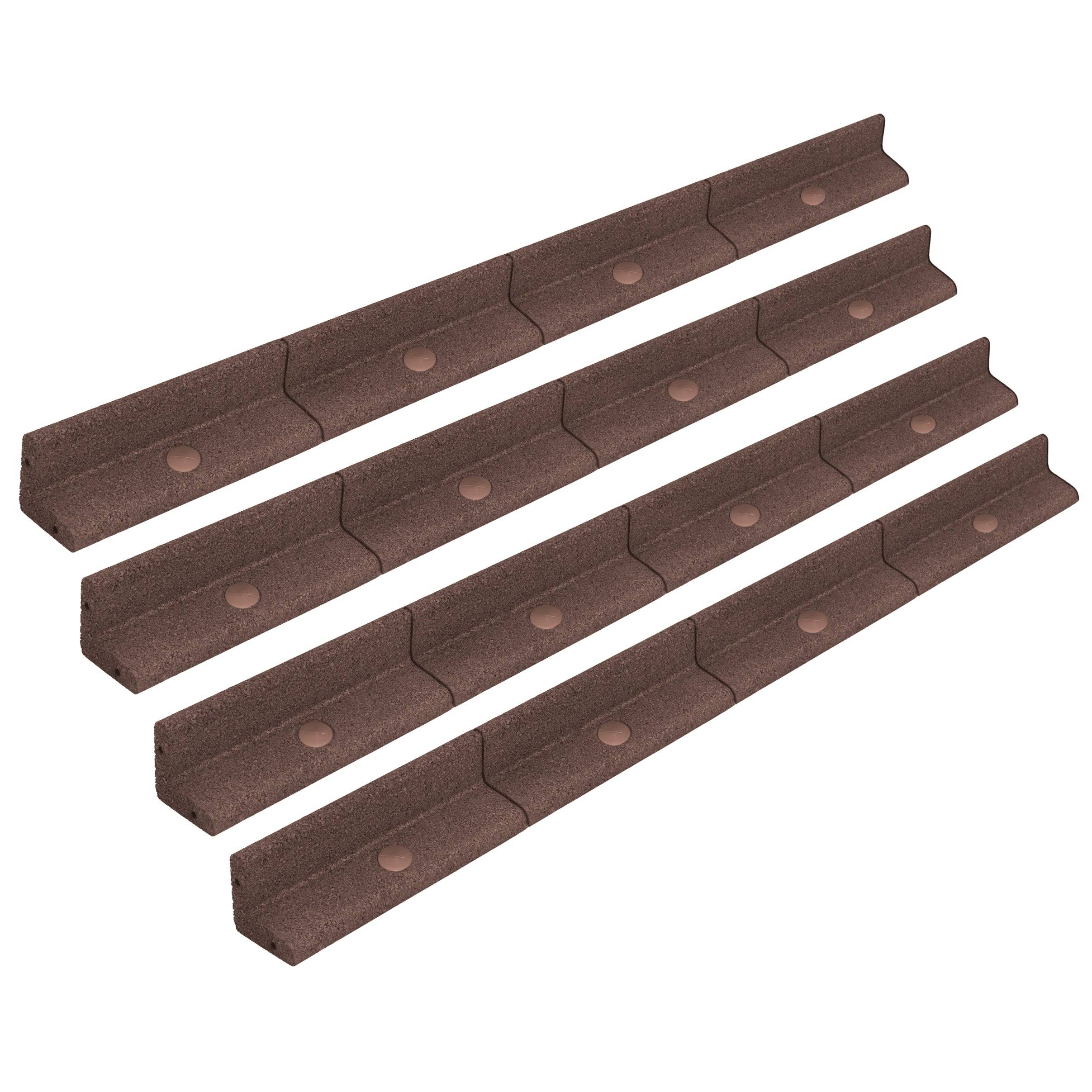 Flexibele Tuinrand 4 x 1,2 m - Bruin-0