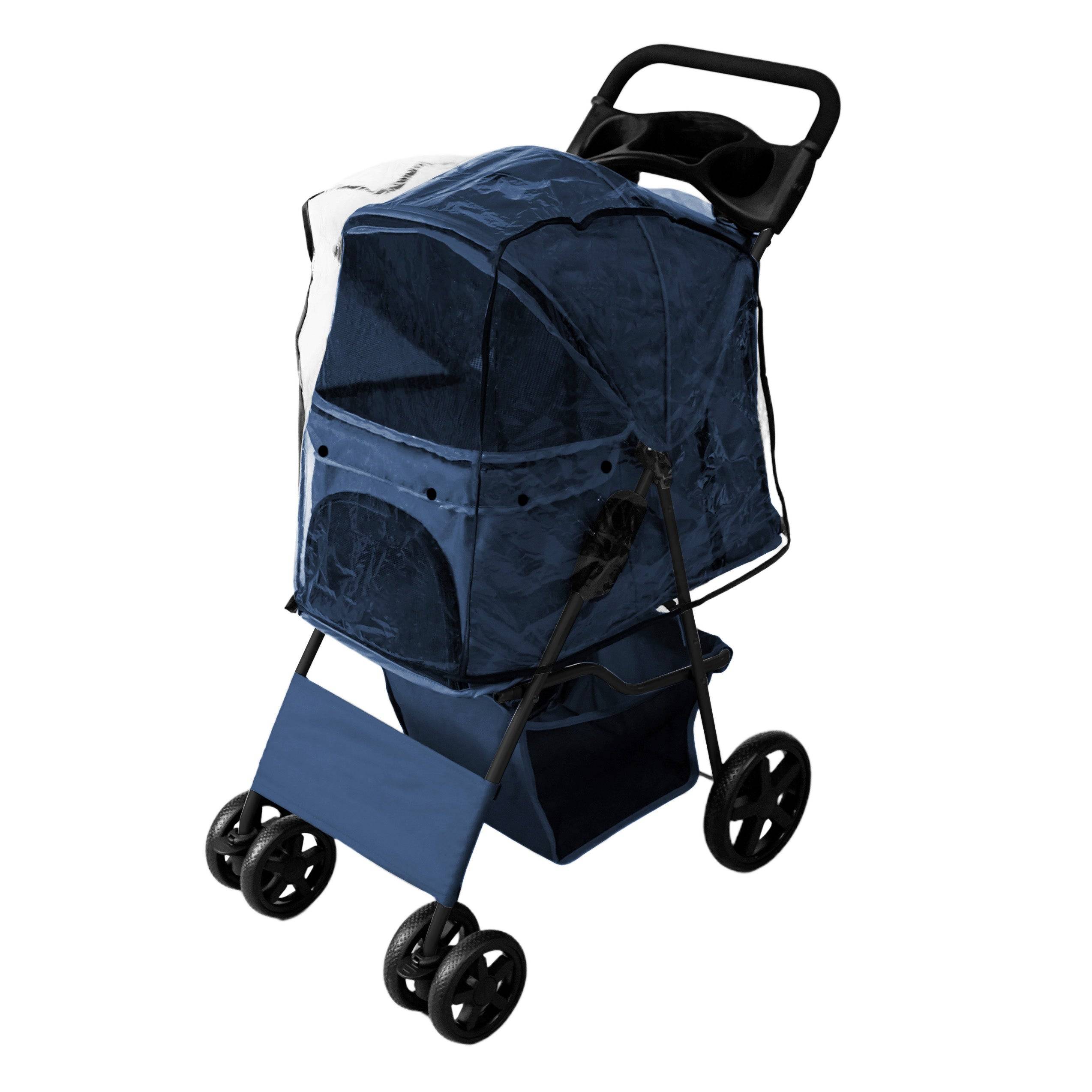 Hondenbuggy met Regenhoes – Marineblauw-3
