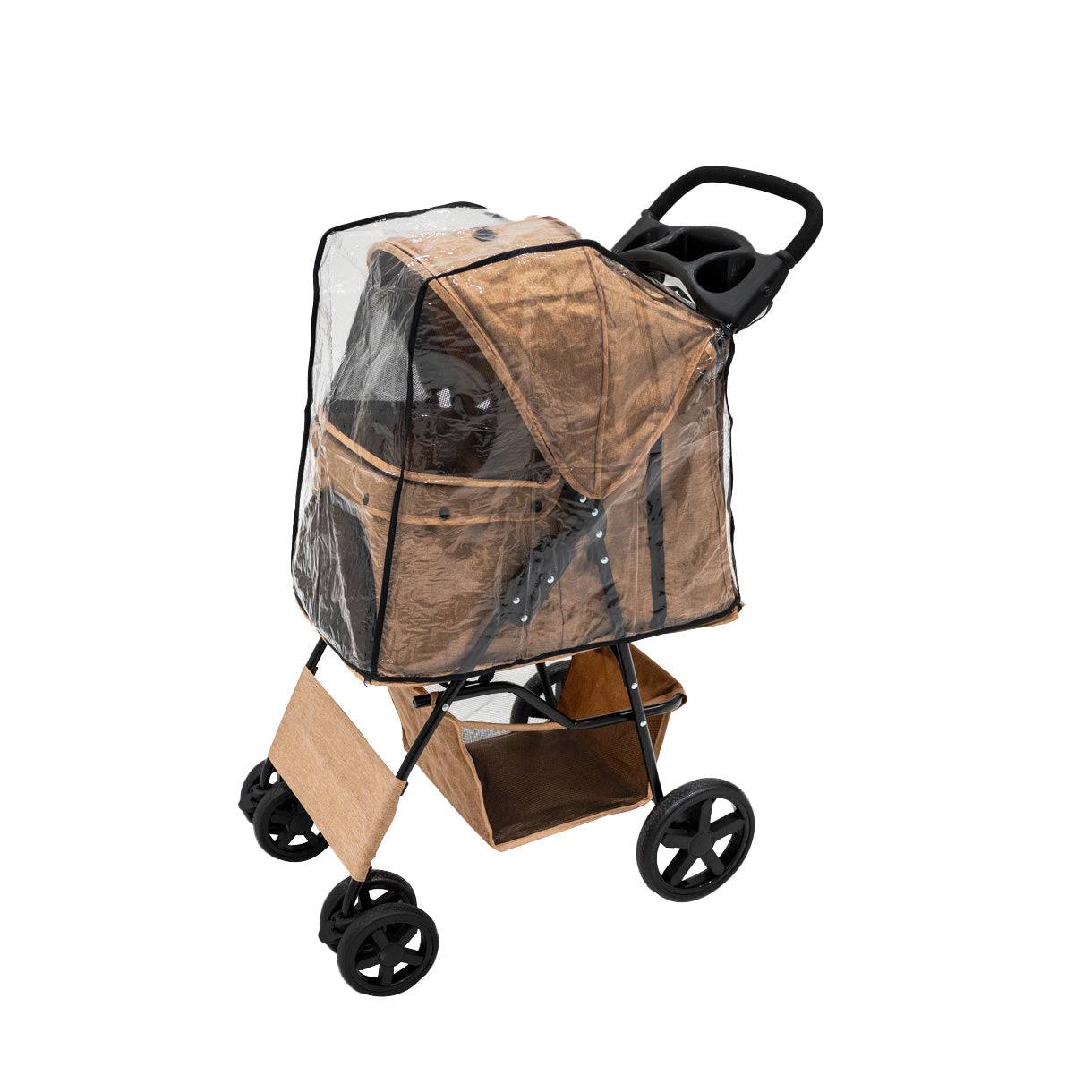 Hondenbuggy met Regenhoes – Beige-3