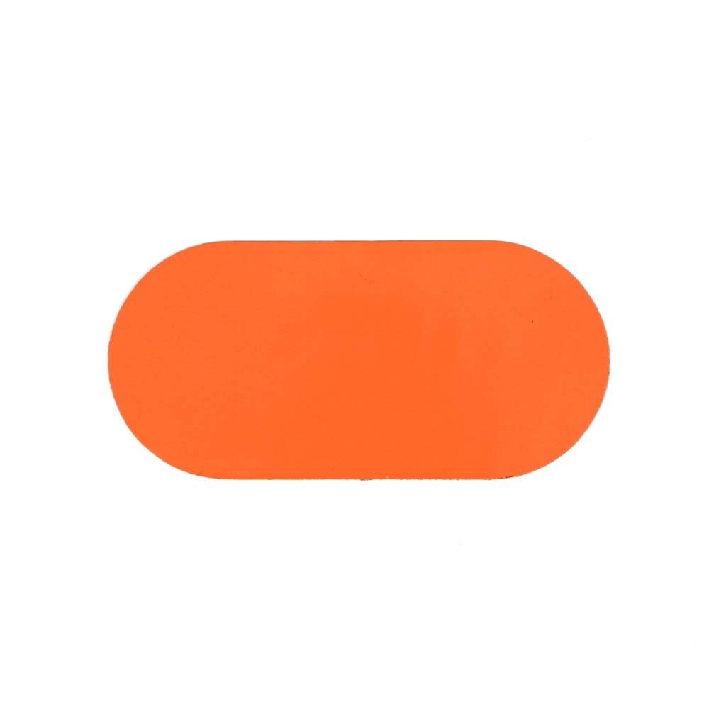 Ovaal Oranje 90 x 190 mm - vloersticker met vlakke toplaag-0