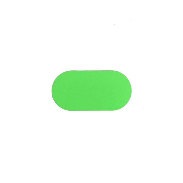 Ovaal Groen 60 x 120 mm - vloersticker met vlakke toplaag