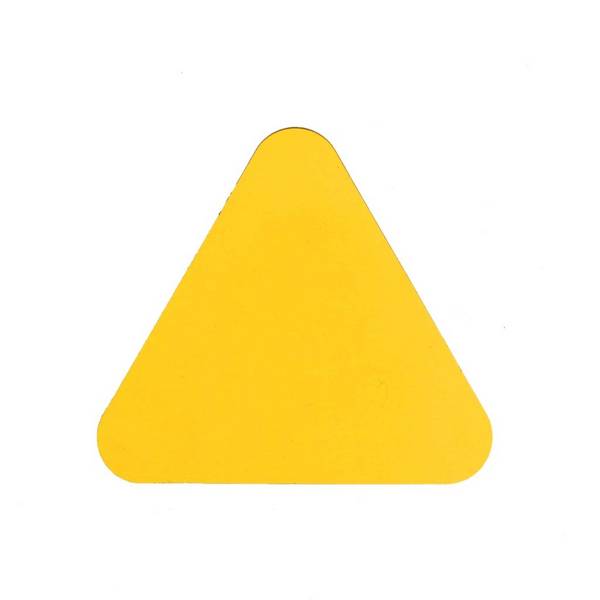 Haaientanden zelfklevend (20 stuks) Geel 130 x 116 mm - vloersticker met vlakke toplaag