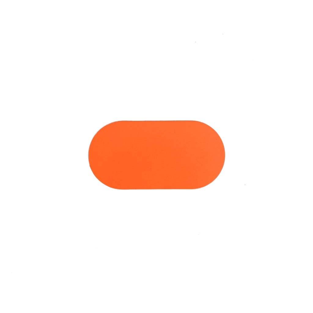 Ovaal Oranje 60 x 120 mm - vloersticker met vlakke toplaag-0