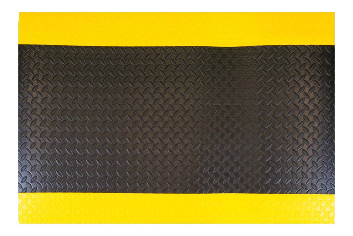 JekaShop Workstation WS-2 antivermoeidheidsmat voor volledige shifts tot 8 uur - Geel & Zwart - 1830 cm x 60 cm x 13-0
