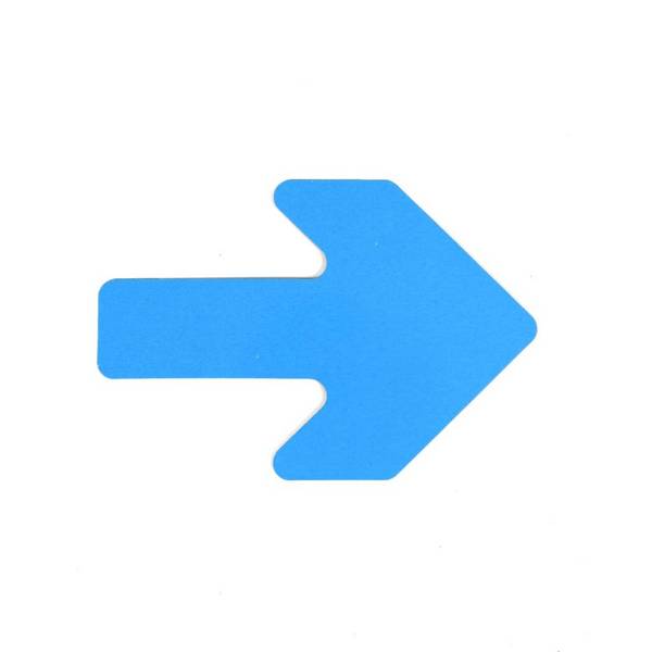 Pijl - Blauw 130 x 190 mm Anti-slip-vloersticker