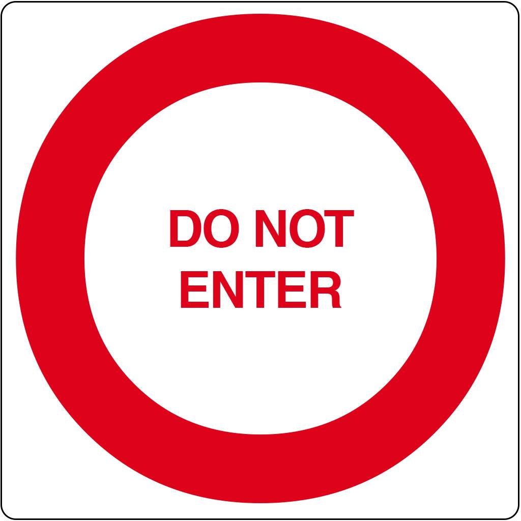 Vloerpictogram "Do Not Enter" Wit & Rood Anti-slip-vloersticker-0
